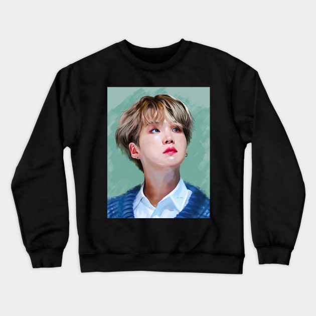 Min Yoongi Crewneck Sweatshirt by ari-arts